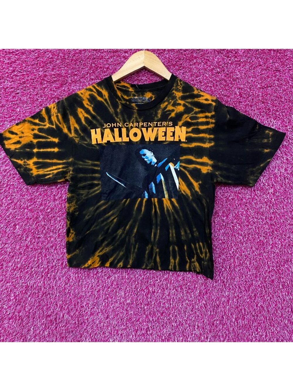John Carpenter's Michael Myers Halloween tie dye T-Shirt Small